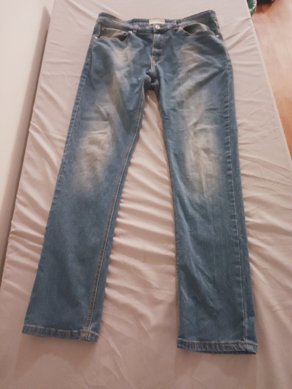 Smith & Mills Men's Blue Denim Jeans 36x32 STRETCH CASUAL FIT (GOOD CONDITION)
